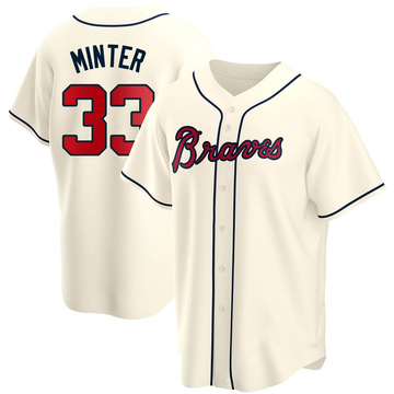 A.J. Minter Atlanta Braves Women's Navy Roster Name & Number T-Shirt 