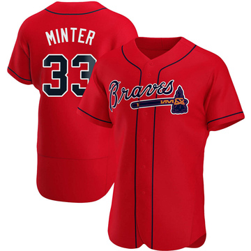 A.J. Minter Atlanta Braves Road Gray Baseball Player Jersey — Ecustomily