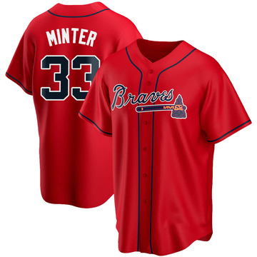 A.J. Minter #33 Atlanta Braves 2023 Season White AOP Baseball Shirt Fanmade