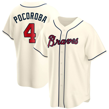 Biff Pocoroba Women's Atlanta Braves Road Jersey - Gray Replica