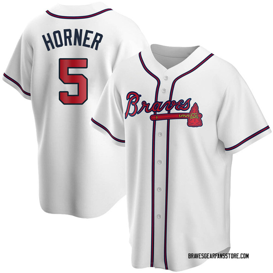 Bob Horner Men's Atlanta Braves Jersey - Black/White Replica