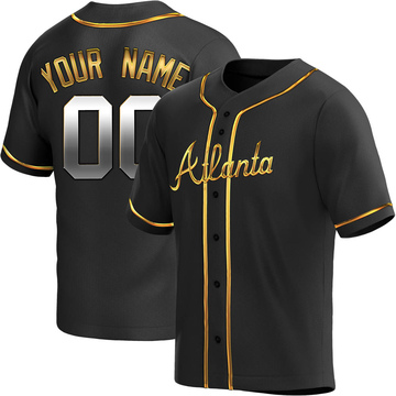 Custom Men's Atlanta Braves White 2022 Program Jersey - Gold Replica