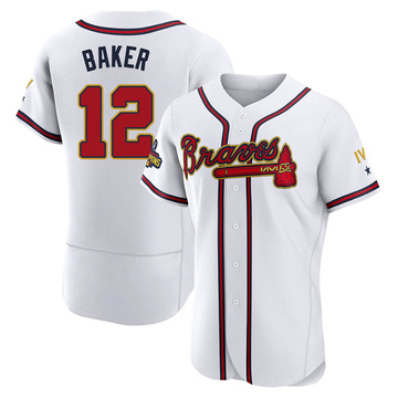 Dusty Baker Men's Atlanta Braves Alternate Jersey - Cream Replica