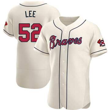 Dylan Lee Men's Atlanta Braves White 2022 Program Jersey - Gold