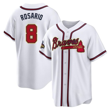 Eddie Rosario Men's Atlanta Braves Home Jersey - White Authentic