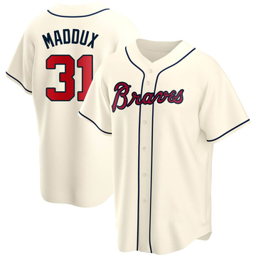 Men's Atlanta Braves #31 Greg Maddux Navy Blue Cool Base Jersey on sale,for  Cheap,wholesale from China