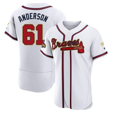 Nick Anderson Men's Atlanta Braves Jersey - Black/White Replica