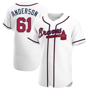 Nick Anderson Men's Atlanta Braves White 2022 Program Jersey - Gold Replica