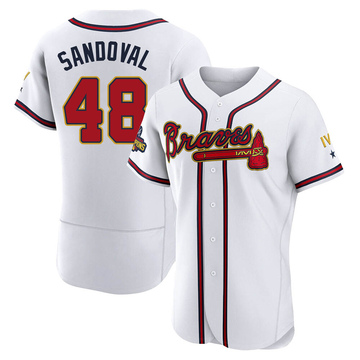 Pablo Sandoval Men's Atlanta Braves Alternate Jersey - Cream Replica