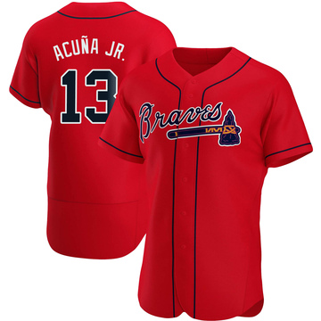 Ronald Acuna Jr Atlanta Braves Youth 8-20 Red Alternate Cool Base Player  Jersey