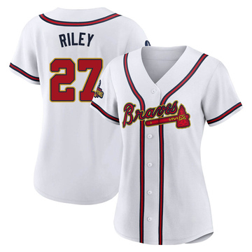 Austin Riley Men's Atlanta Braves White 2022 Program Jersey - Gold Authentic