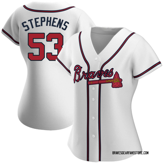 Jackson Stephens Men's Atlanta Braves Home Jersey - White Authentic