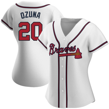 Marcell Ozuna Youth Atlanta Braves White 2022 Program Jersey - Gold Replica