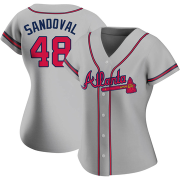 2019 Game Used Home Cream Jersey worn by #48 Pablo Sandoval on 8/6 vs WSH -  2-3, RBI, R, 2 2B & 8/13 vs OAK - Size 54