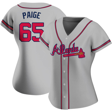 Satchel Paige Men's Atlanta Braves Alternate Jersey - Cream Authentic