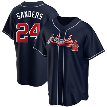 2015 Stitched#24 deion sanders baseball Jersey atlanta braves