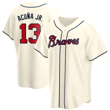 Nike Youth Ronald Acuña Jr. Red Atlanta Braves Alternate Replica Player  Jersey, Boys 8-20, Clothing & Accessories