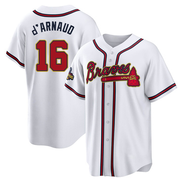 Nike Travis d'Arnaud Jersey - ATL Braves Adult Home Jersey