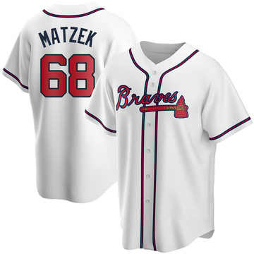 WOMENS Nike Atlanta Braves TYLER MATZEK Sewn Baseball Jersey WHITE –